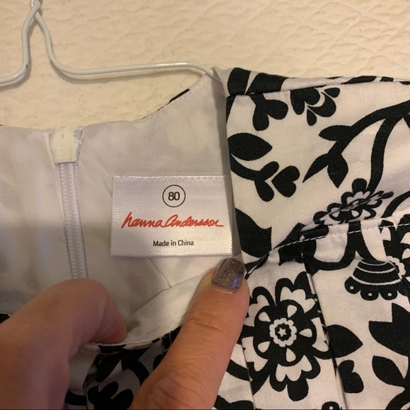 Hanna Anderson- Girls Dress- Black Floral Sz 80/2T - Picture 4 of 4